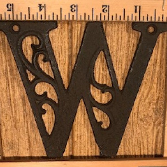 Cast Iron Letter "Y" 4 5/8"tall Ornate Raw Cast Iron Ready for Paint 0184-0557-Y - Picture 6 of 13